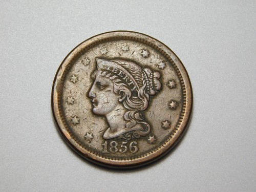 Old coins 1856 braided - us,