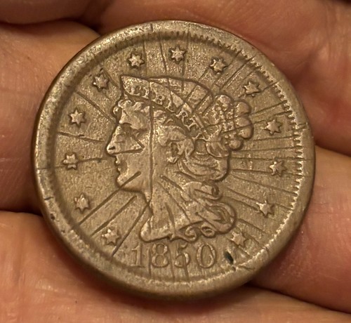 1850 large cent braided - 1850,