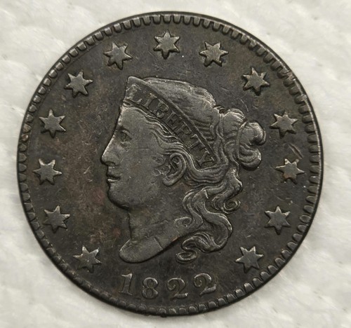 1822 coronet head - large, cent