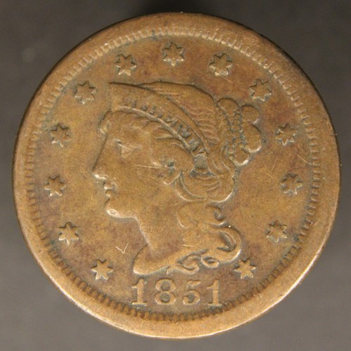 1851 philadelphia mint - 1851, copper