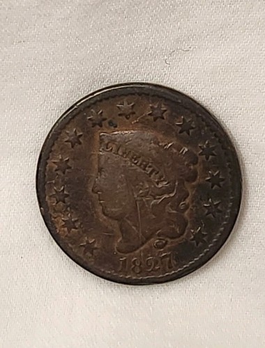1827 coronet head large - coronet, cent